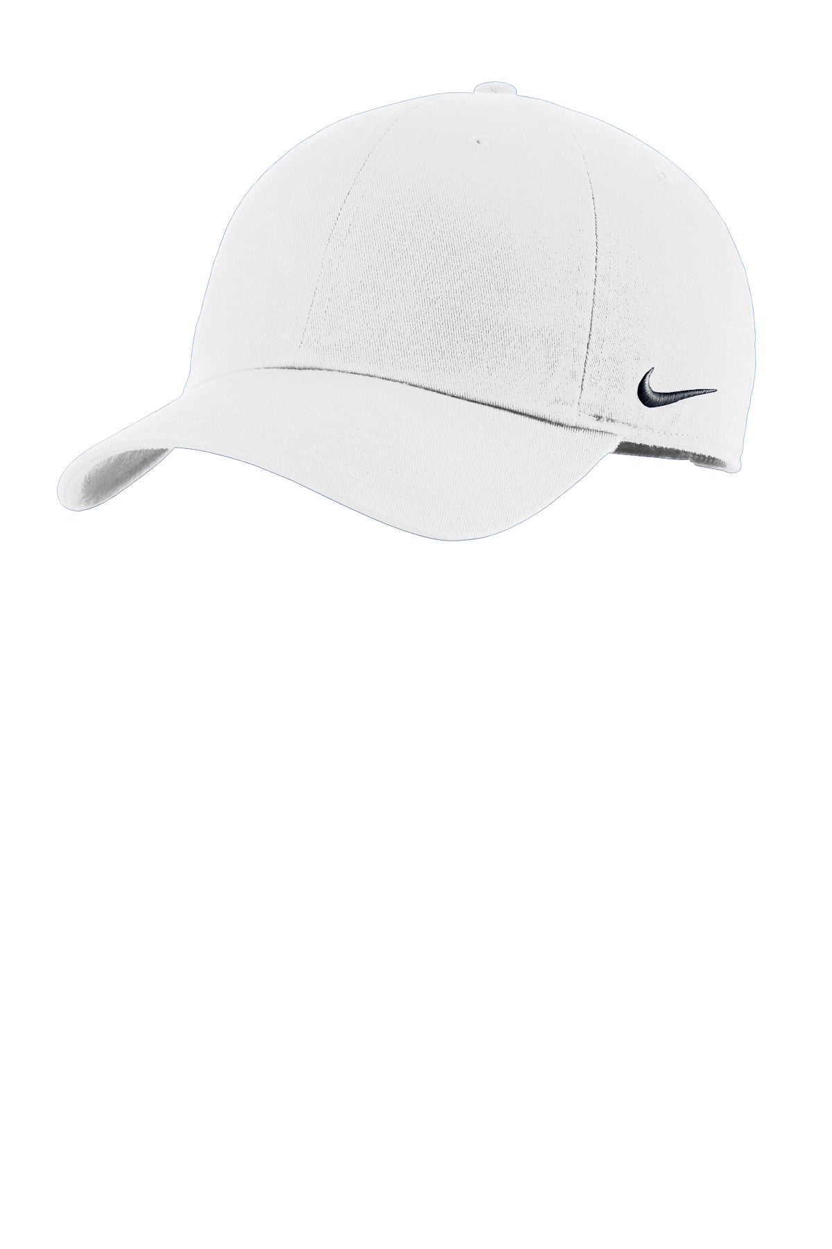 Nike Heritage Cotton Twill Cap in White, style NKFB5677