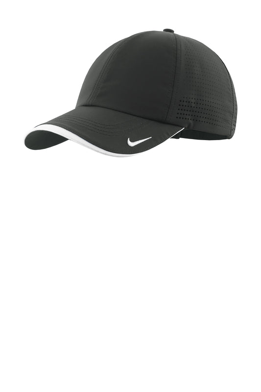 Nike Dri-FIT Perforated Performance Cap in Anthracite/ White, style NKFB6445