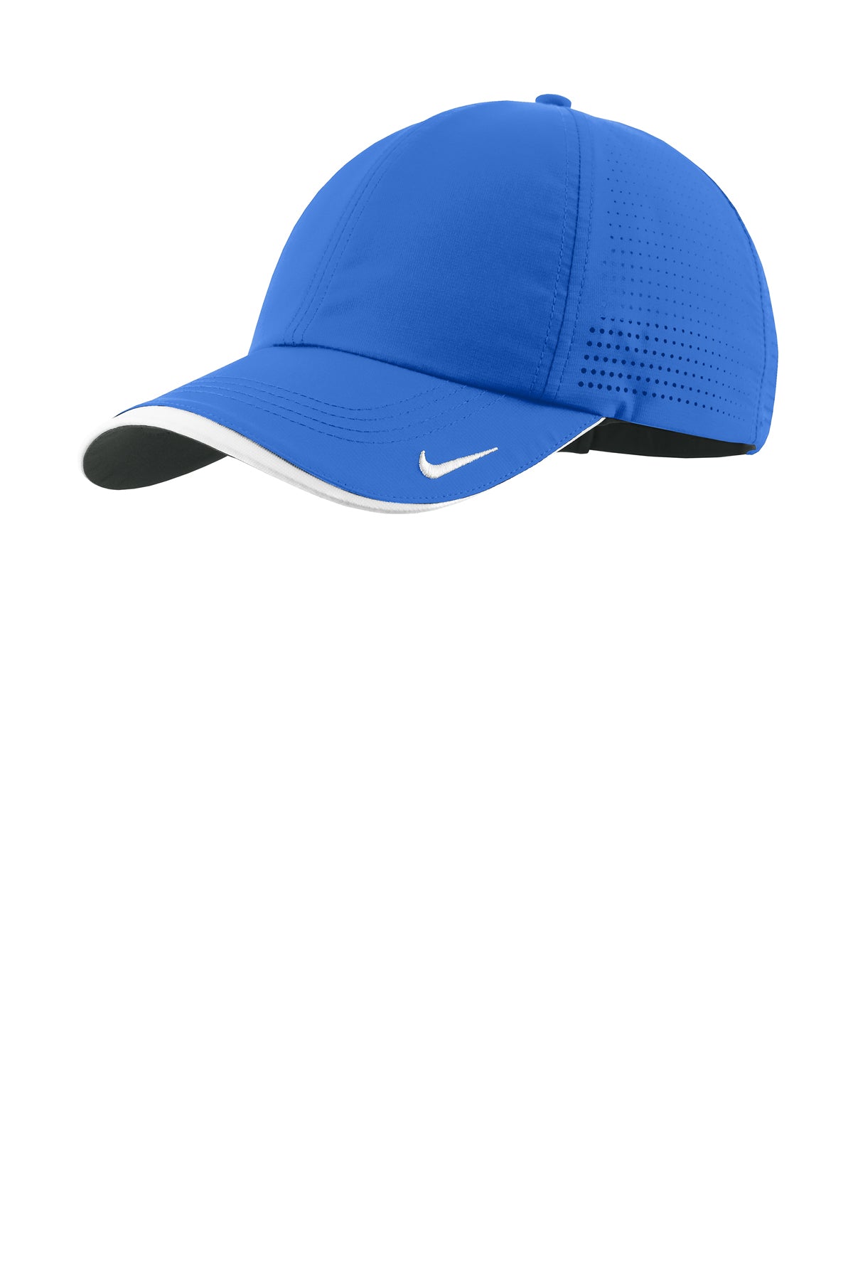 Nike Dri-FIT Perforated Performance Cap in Game Royal/ White, style NKFB6445