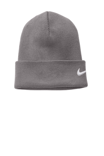 Nike Team Cuffed Beanie in Medium Grey, style NKFB6539