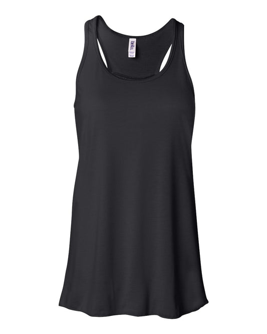 BELLA+CANVAS 8800 Women's Flowy Racerback Tank in Black