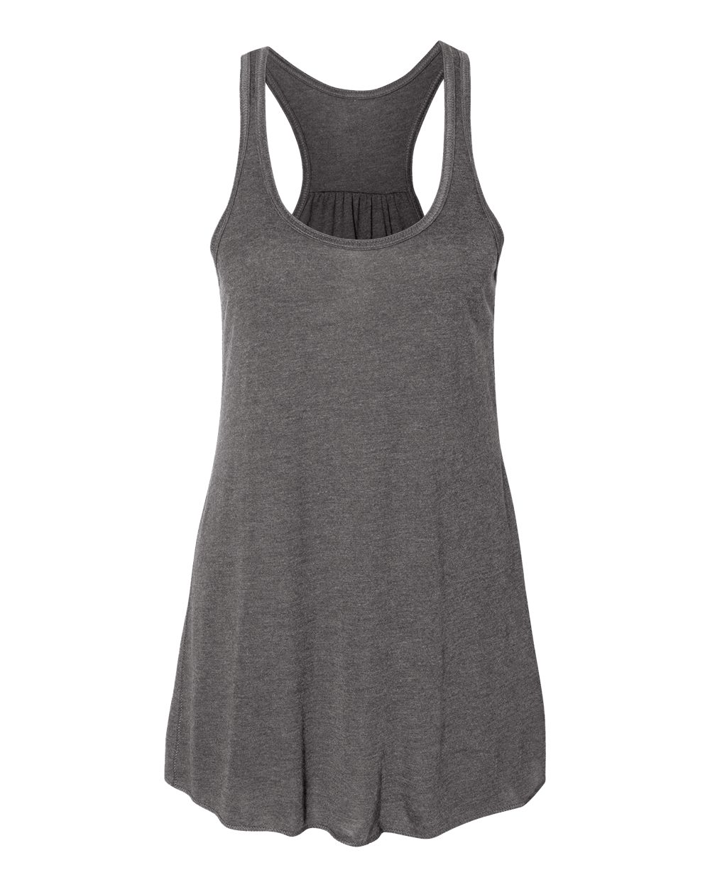 BELLA+CANVAS 8800 Women's Flowy Racerback Tank in Dark Grey Heather