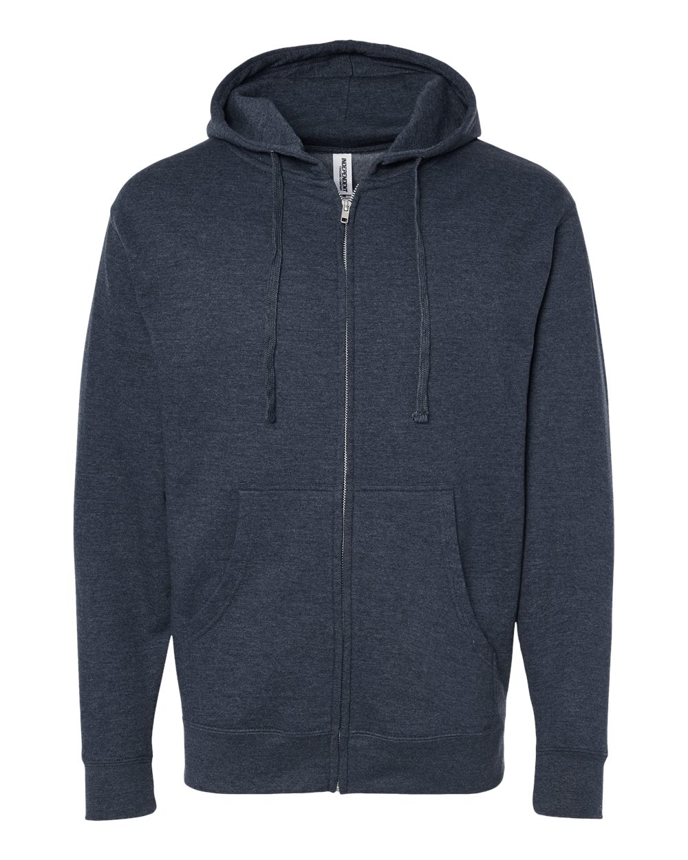 Independent Trading Co. SS4500Z Midweight Full-Zip Hooded Sweatshirt in Classic Navy Heather