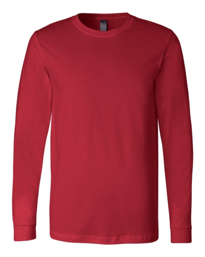 Bella+Canvas 3501 Unisex Jersey Long Sleeve Tee in Red