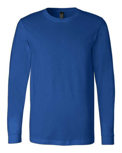 Bella+Canvas 3501 Unisex Jersey Long Sleeve Tee in True Royal