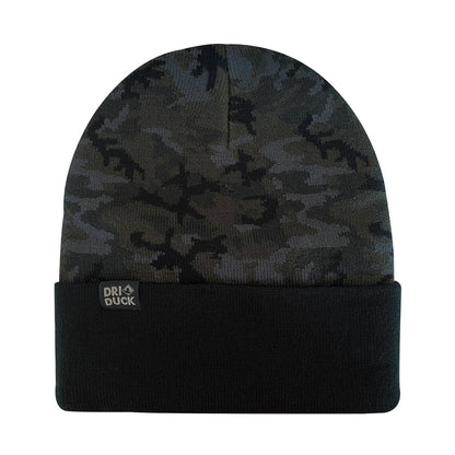 DRI DUCK Coleman Beanie - Black Woodland Camo
