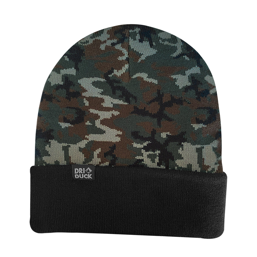 DRI DUCK Coleman Beanie - Green Woodland Camo