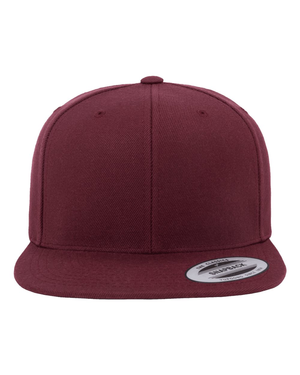 YP Classics 6089M Premium Flat Bill Snapback in Maroon