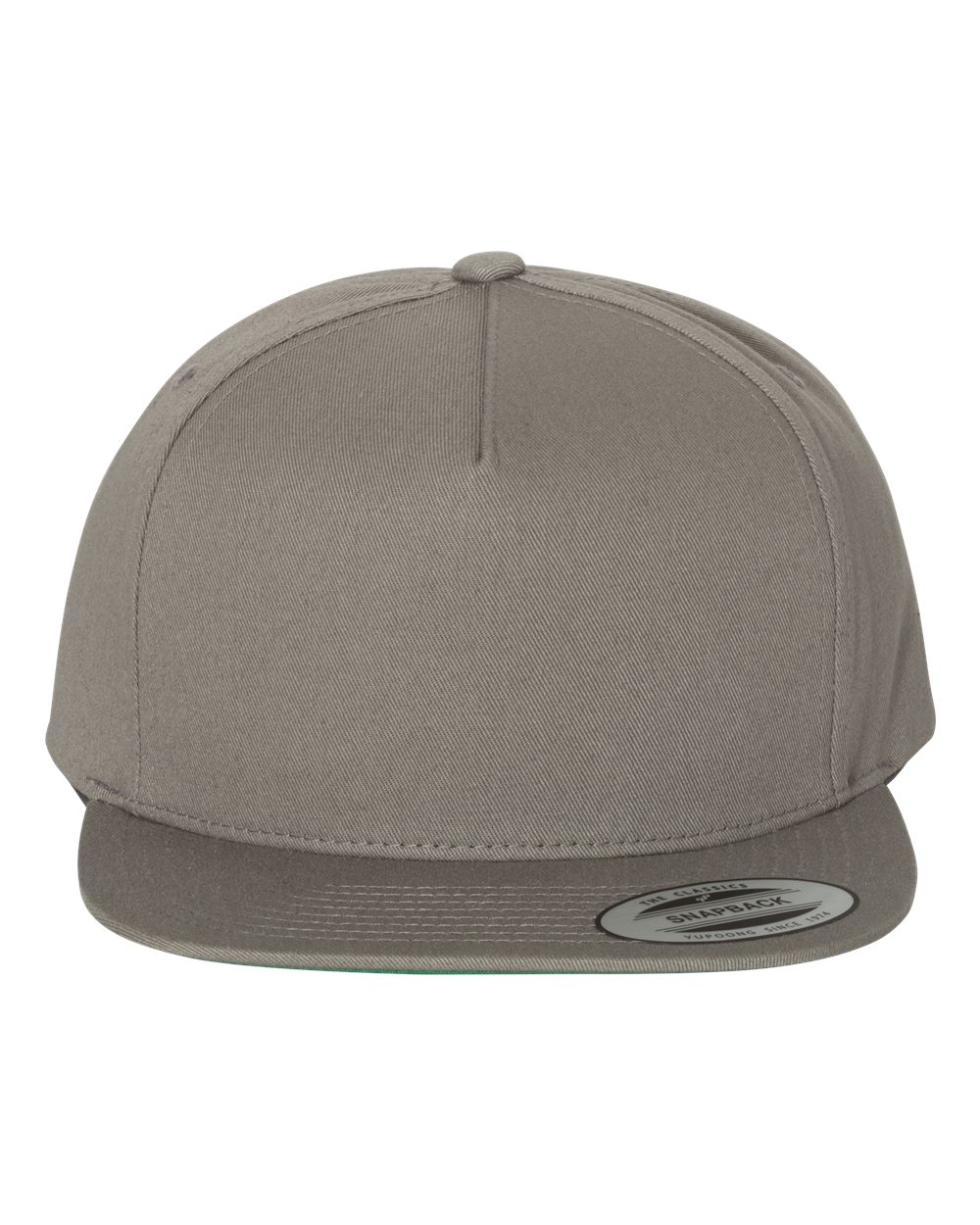 YP Classics 6007 Five-Panel Cotton Twill Snapback in Grey