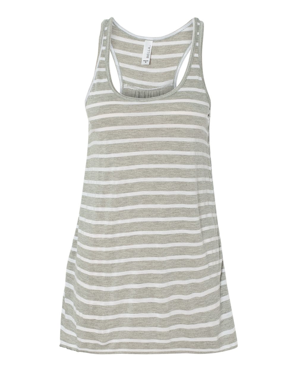 BELLA+CANVAS 8800 Women's Flowy Racerback Tank in Athletic Heather/ White