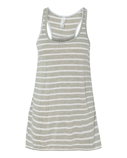 BELLA+CANVAS 8800 Women's Flowy Racerback Tank in Athletic Heather/ White