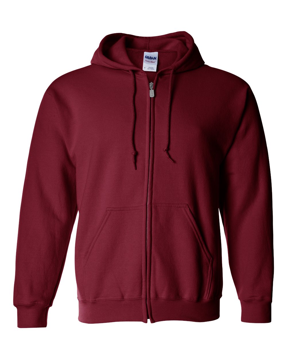 Gildan 18600 Heavy Blend Full-Zip Hooded Sweatshirt in Cardinal Red