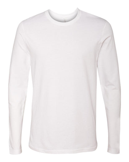 Next Level 3601 Unisex Cotton Long Sleeve Tee in White