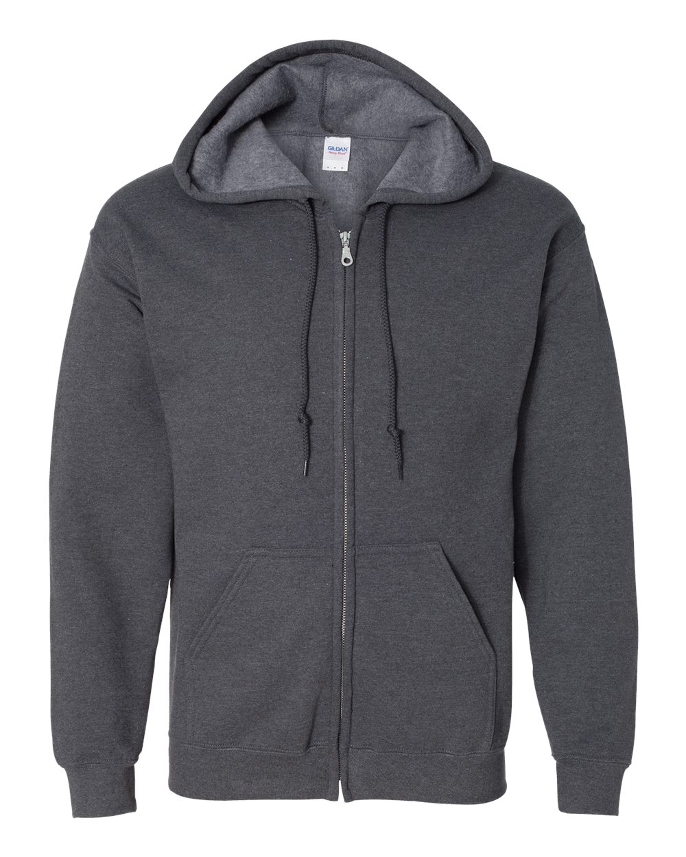 Gildan 18600 Heavy Blend Full-Zip Hooded Sweatshirt in Dark Heather