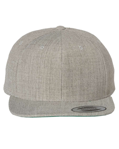 YP Classics 6089M Premium Flat Bill Snapback in Heather Grey