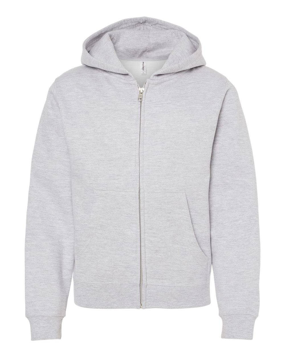Independent Trading Co. SS4001YZ Youth Midweight Full-Zip Hoodie in Grey Heather