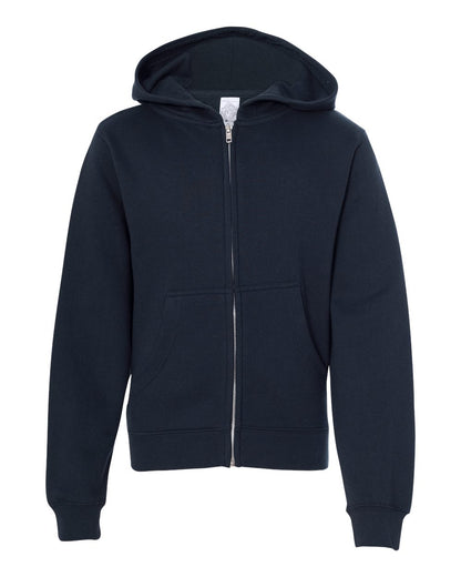 Independent Trading Co. SS4001YZ Youth Midweight Full-Zip Hoodie in Navy