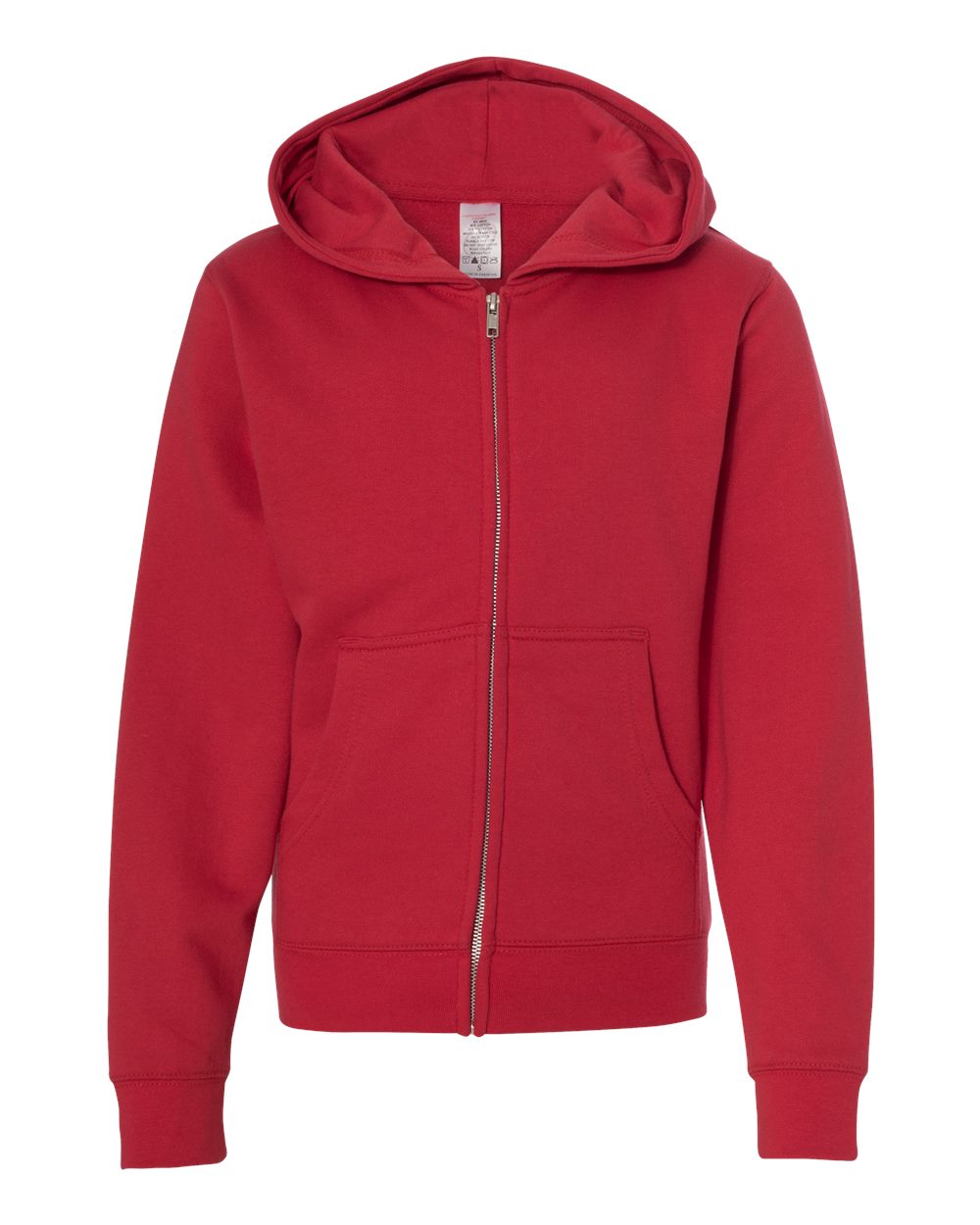 Independent Trading Co. SS4001YZ Youth Midweight Full-Zip Hoodie in Red