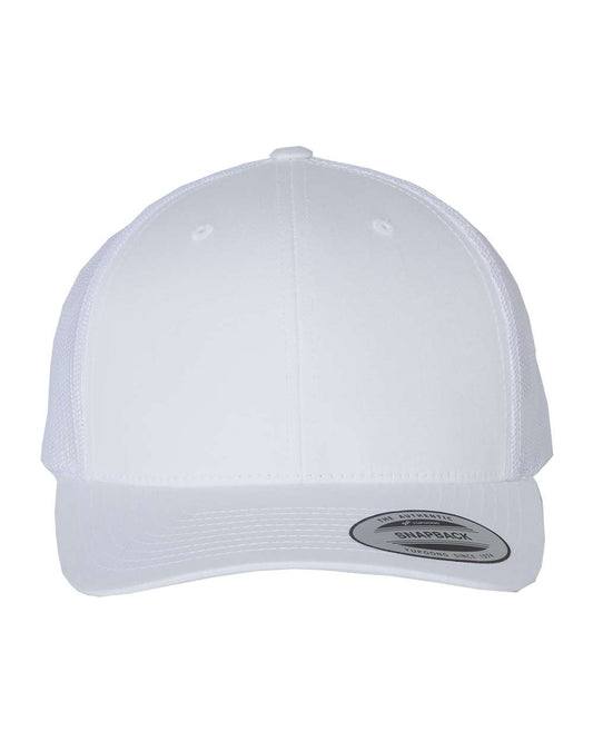 YP Classics 6606 Retro Trucker Cap in White