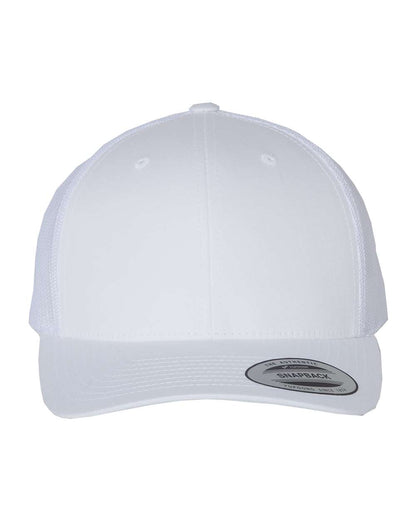 YP Classics 6606 Retro Trucker Cap in White