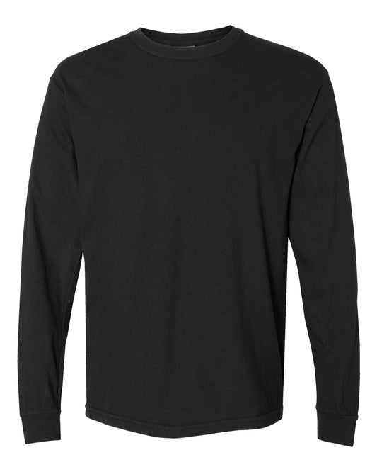 Comfort Colors 6014 Garment-Dyed Heavyweight Long Sleeve Tee in Black