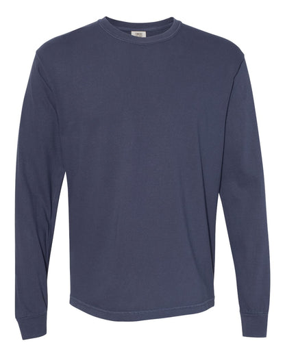 Comfort Colors 6014 Garment-Dyed Heavyweight Long Sleeve Tee in Navy