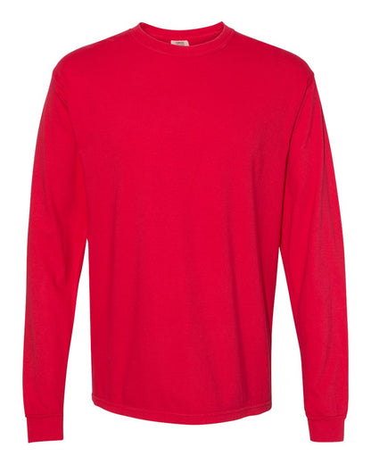 Comfort Colors 6014 Garment-Dyed Heavyweight Long Sleeve Tee in Red