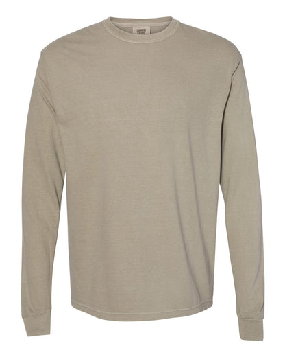 Comfort Colors 6014 Garment-Dyed Heavyweight Long Sleeve Tee in Sandstone