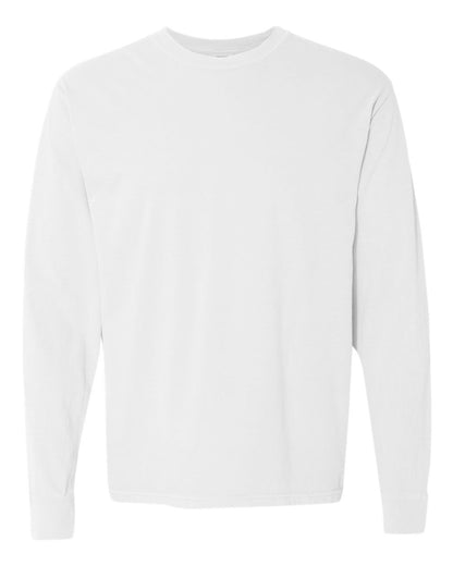 Comfort Colors 6014 Garment-Dyed Heavyweight Long Sleeve Tee in White