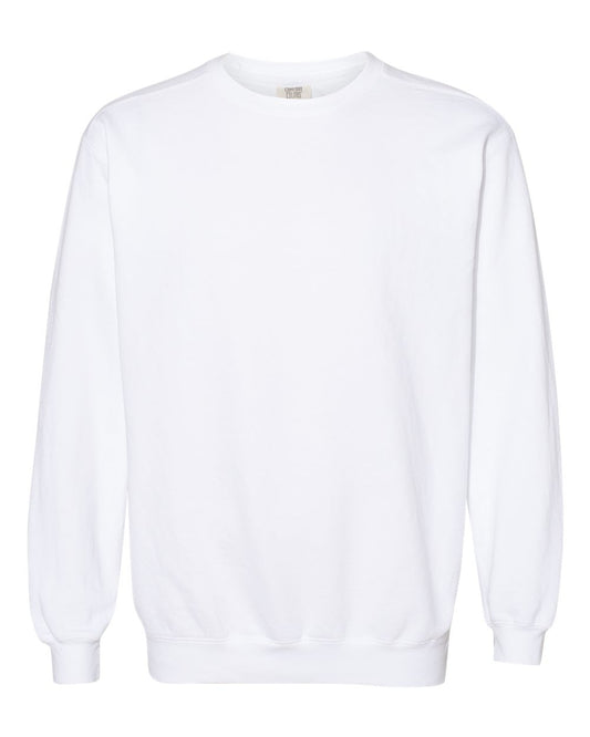 Comfort Colors Unisex Garment-Dyed Crewneck Sweatshirt blank in White, style 1566
