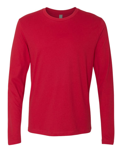 Next Level 3601 Unisex Cotton Long Sleeve Tee in Red