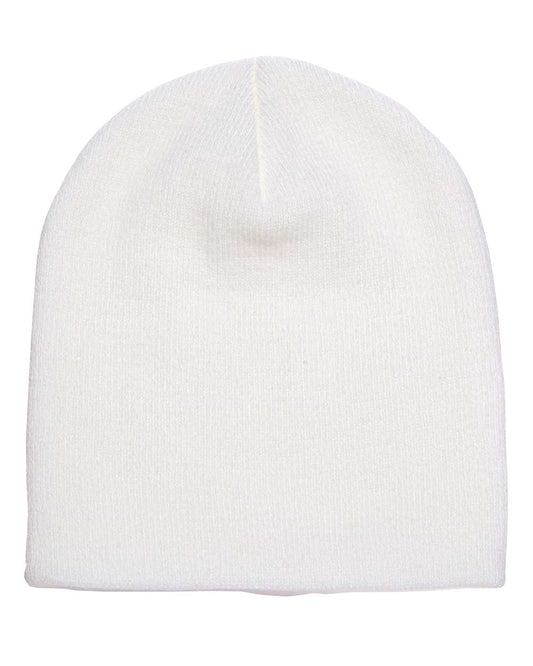 YP Classics 1500KC Knit Beanie in White