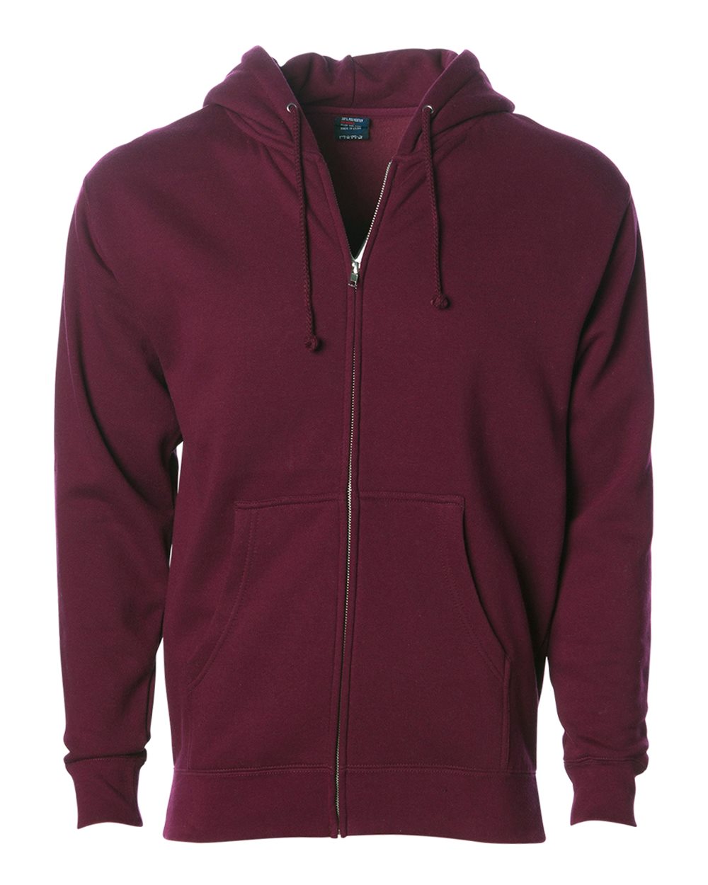 Independent Trading Co. IND4000Z Heavyweight Full-Zip Hooded Sweatshirt in Maroon