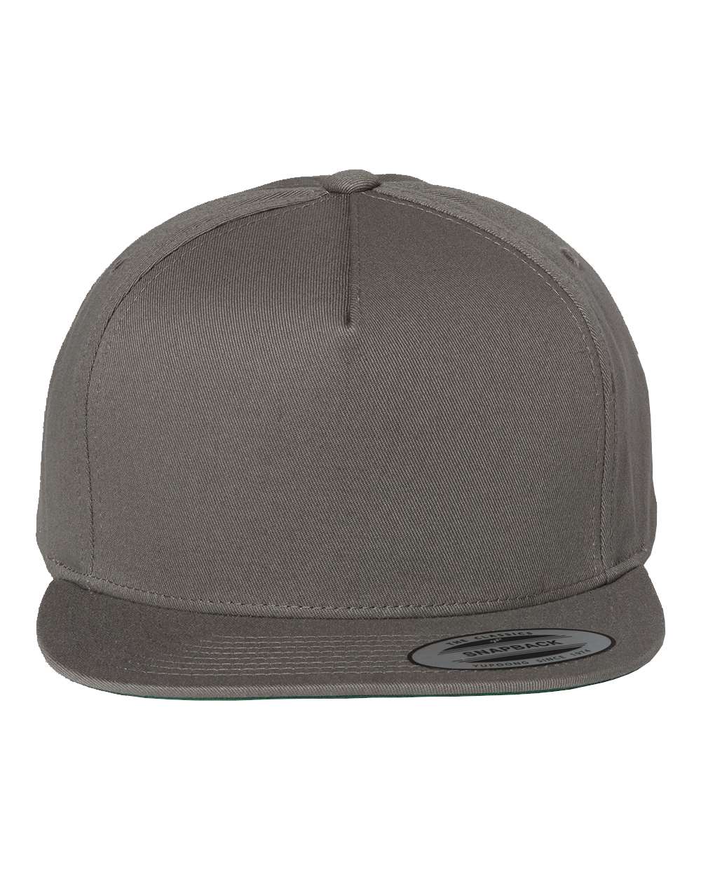 YP Classics 6007 Five-Panel Cotton Twill Snapback in Dark Grey