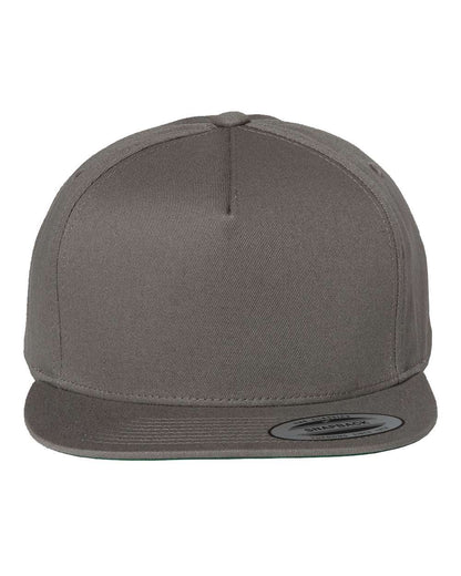 YP Classics 6007 Five-Panel Cotton Twill Snapback in Dark Grey