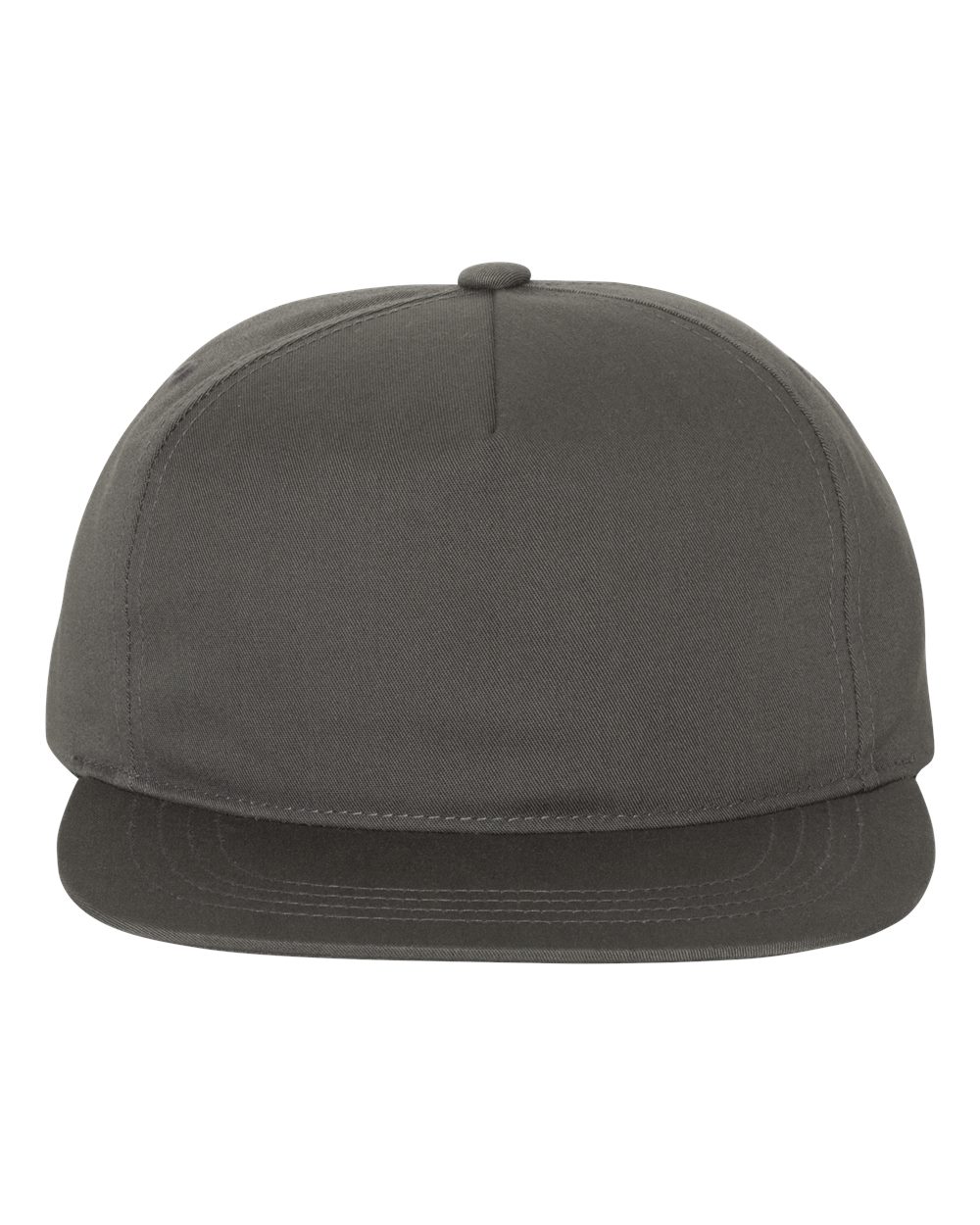 YP Classics 6502 Unstructured Five-Panel Snapback in Charcoal