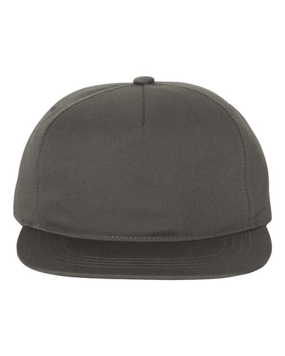 YP Classics 6502 Unstructured Five-Panel Snapback in Charcoal