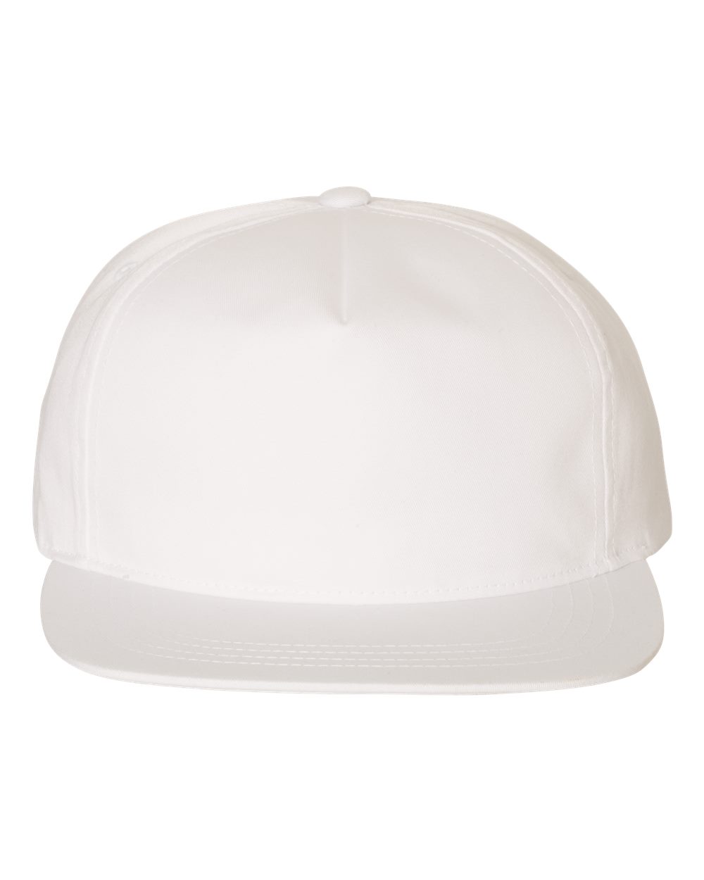 YP Classics 6502 Unstructured Five-Panel Snapback in White