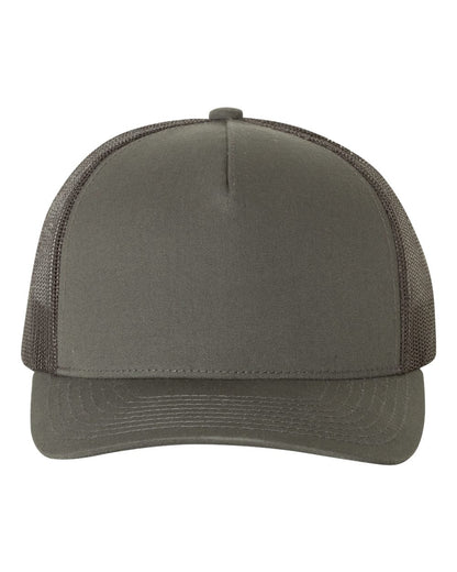 YP Classics 6506 Five-Panel Retro Trucker Cap in Charcoal
