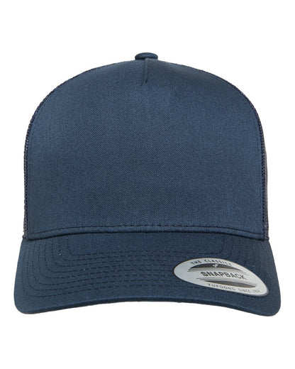 YP Classics 6506 Five-Panel Retro Trucker Cap in Navy