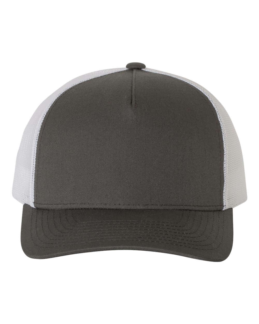 YP Classics 6506 Five-Panel Retro Trucker Cap in Charcoal/White