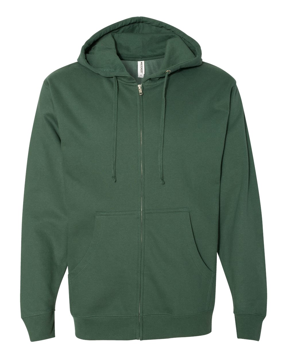 Independent Trading Co. SS4500Z Midweight Full-Zip Hooded Sweatshirt in Alpine Green