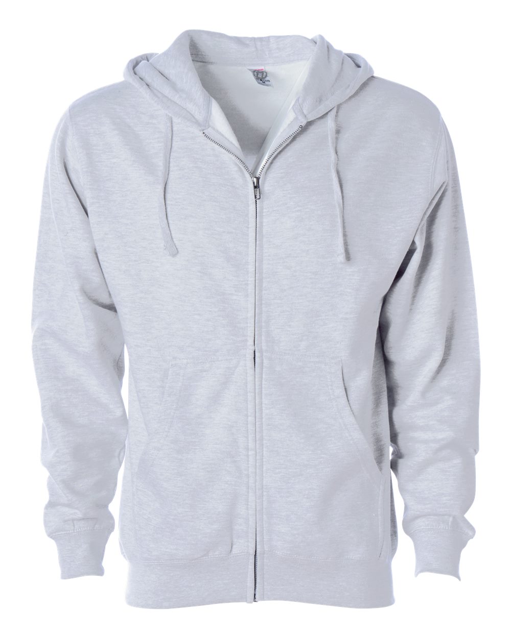 Independent Trading Co. SS4500Z Midweight Full-Zip Hooded Sweatshirt in Ash Heather