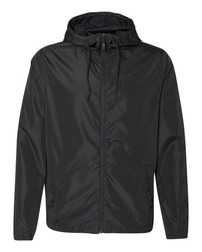 Independent Trading Co. EXP54LWZ Lightweight Windbreaker in Black