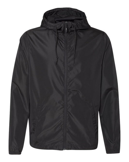Independent Trading Co. EXP54LWZ Lightweight Windbreaker in Black