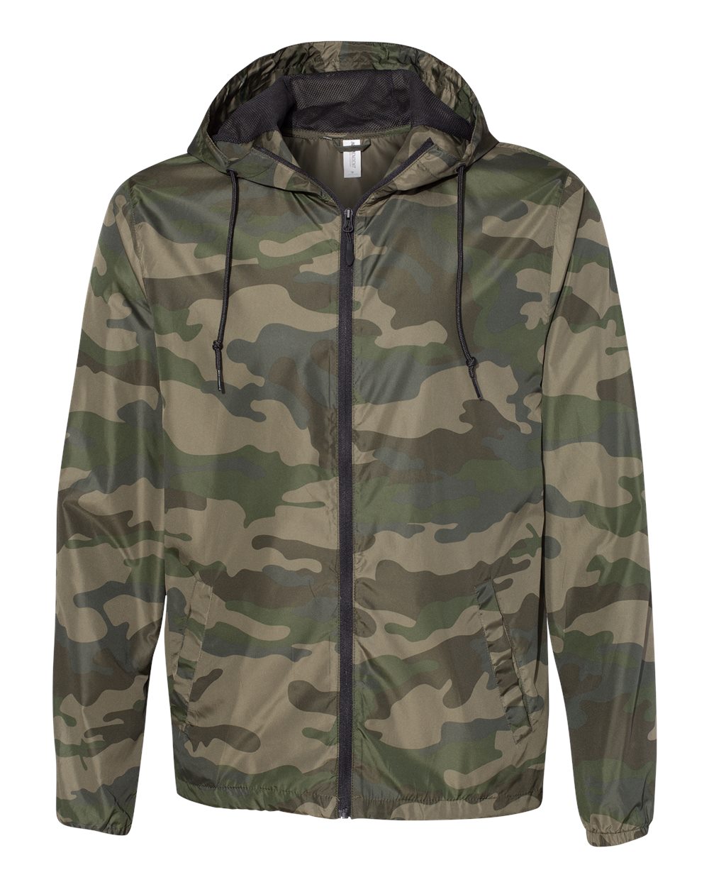 Independent Trading Co. EXP54LWZ Lightweight Windbreaker in Forest Camo