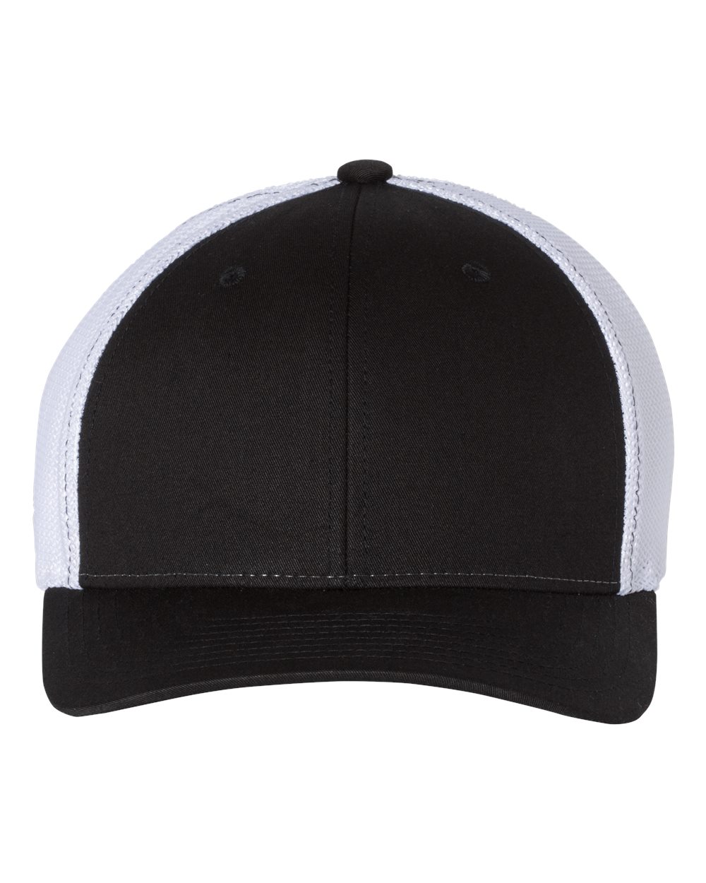 Richardson 110 R-Flex Trucker Cap in Black/White