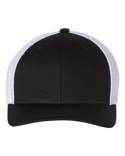 Richardson 110 R-Flex Trucker Cap in Black/White