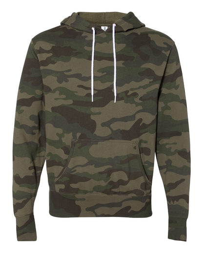 Independent Trading Co. AFX90UN Lightweight Hooded Sweatshirt in Forest Camo