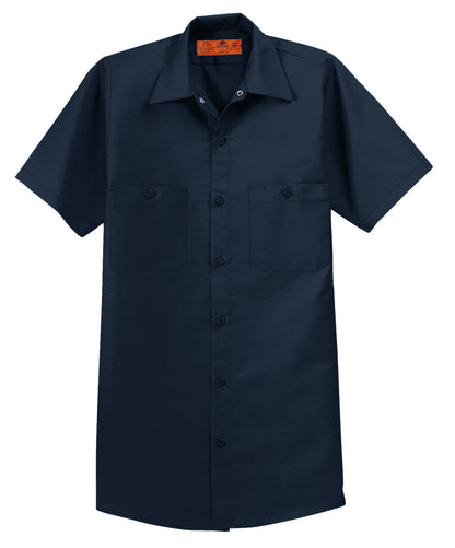 Red Kap Short Sleeve Industrial Work Shirt SP24 in Navy